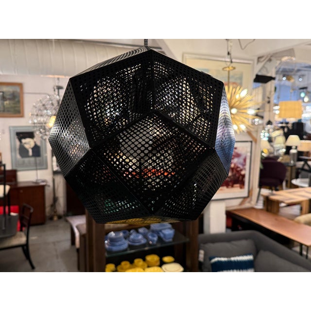 2020s Tom Dixon Black Etch Pendant Light For Sale - Image 5 of 13