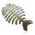 1980s Vintage Coastal Boho Chic Trompe L’Oeil Style Aluminum Fish Trivet For Sale