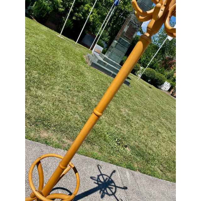 Mid-Century Modern Mid 20th Century Bamboo Hat/Coat Rack Hall Tree Umbrella Holder For Sale - Image 3 of 12