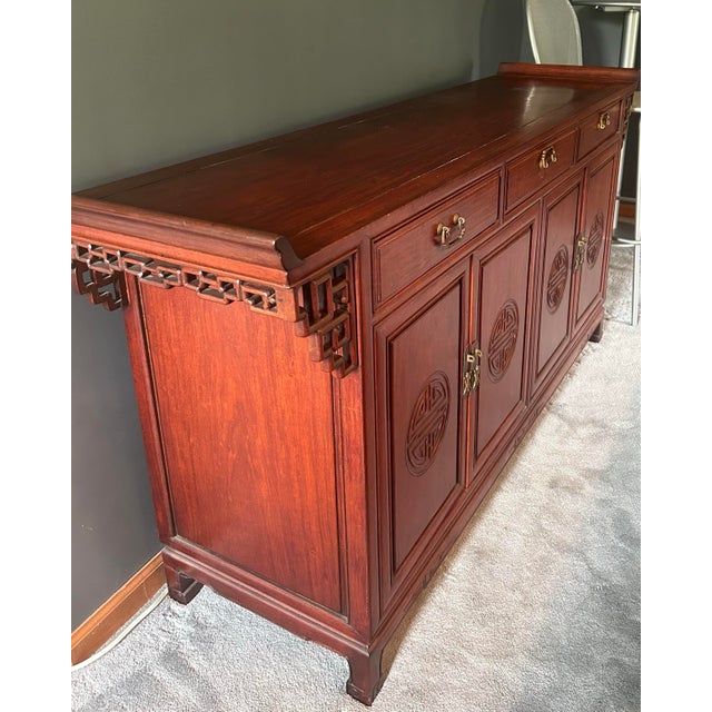 Vintage Chinese Style Buffet For Sale - Image 4 of 7