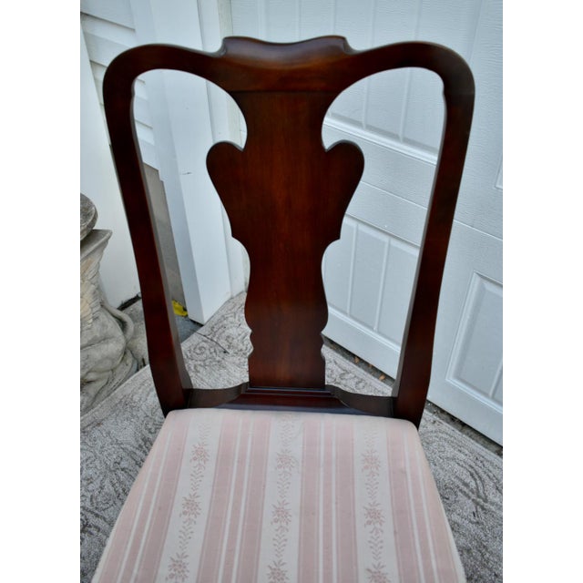 Vintage Statton-OldTowne Set of Six Queen Anne Style Cherry Side Dining Chairs For Sale - Image 10 of 12