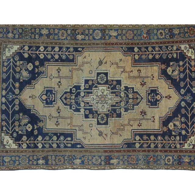 Wool pile genuine hand made antique Persian Malayer-