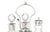 Oil and Vinegar Set in a Shell, Set of 5 For Sale - Image 5 of 8