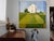 The Old Farmhouse by Justin Wheatley | Acrylic on Canvas White Farmhouse With Green Fields For Sale - Image 10 of 11