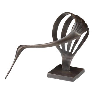 Wildwood Bronze Stylized Crane For Sale