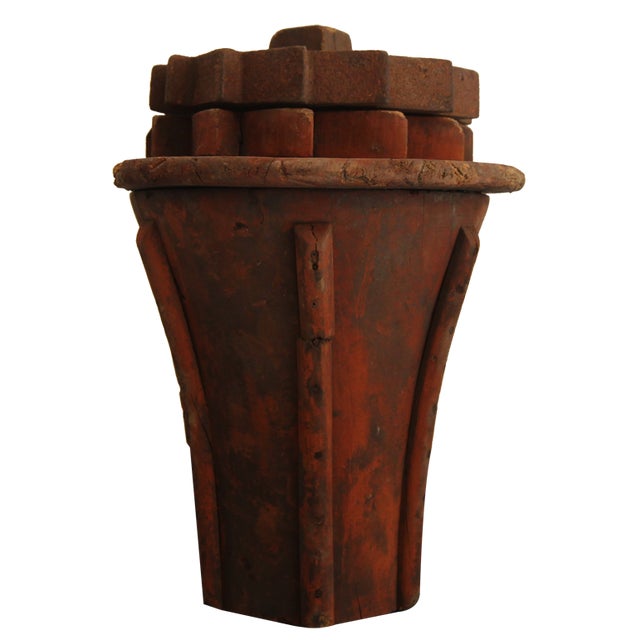 Early 20th Century Wooden Casting Pattern Object with Original Patina, 1890s For Sale