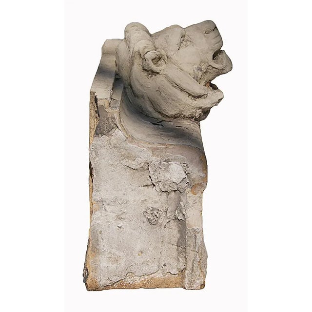 Early 20th Century Antique Terra Cotta Brick - Roaring Lion Head For Sale - Image 5 of 10