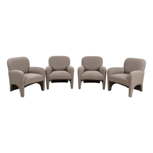 Bilboa Style Lounge Chairs Attributed to Vladimir Kagan - Set of 4 For Sale