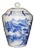 Chinese Porcelain Blue White Water Mountain Scenery Container For Sale
