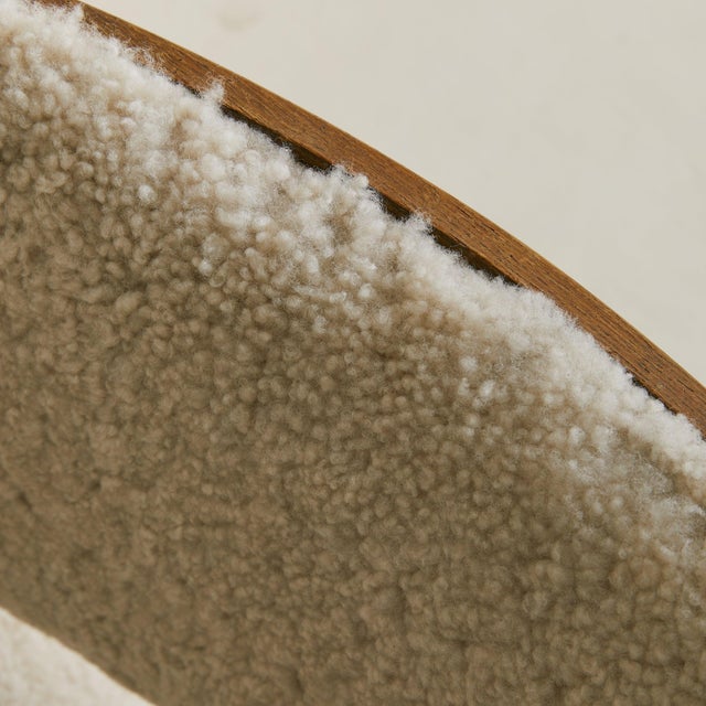 Danish Oak Armchair with Lambskin Upholstery, 1940s - 2 Available For Sale - Image 9 of 18