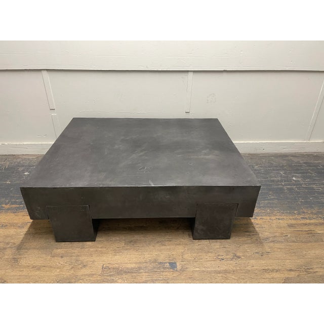 1990s Vintage Geometric Concrete Coffee Table For Sale - Image 14 of 14
