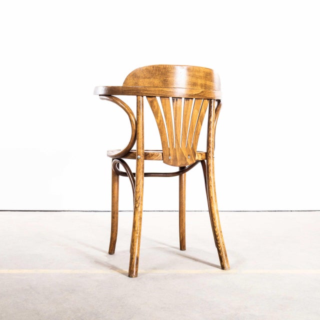 1970s French Bentwood Fan Back Dining Chairs, 1970s, Set of 4 For Sale - Image 5 of 10