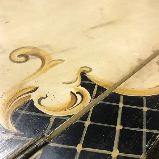 1990s Vintage Italian Hand Painted Trunk For Sale - Image 4 of 10