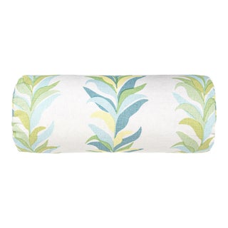 The House Of Scalamandré Chira Island Bolster Pillow In Beachglass For Sale