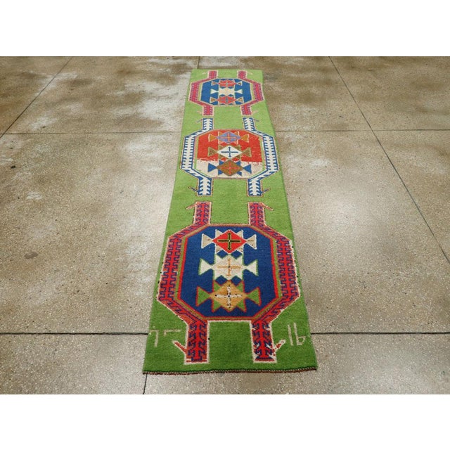 Galerie Shabab Collection Mid-20th Century Turkish Anatolian Runner For Sale - Image 4 of 10