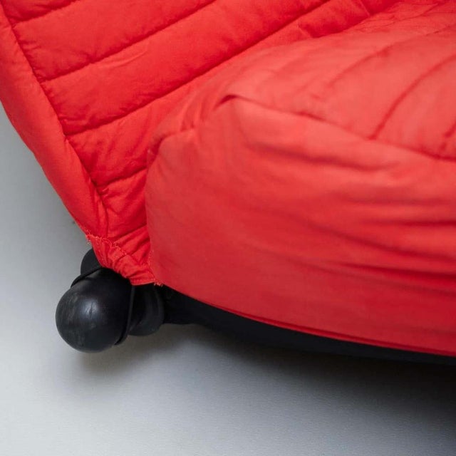 Wink 111 Armchair in Black and Red by Toshiyuki Kita attributed to Cassina, 1980s For Sale - Image 17 of 18