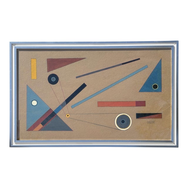 1950s Loló Soldevilla Signed Mixed Media on Paper, Framed For Sale