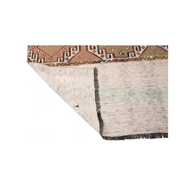 Vintage Modern Small Kilim Rug - 4`1″ X 5`3″ For Sale In Los Angeles - Image 6 of 6