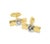 Sophisticated 14K Two-Tone Gold Men's Cufflinks featuring a textured white gold knot design, perfectly combining elegance...