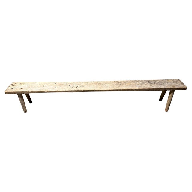 Wabi Sabi teak bench celebrating the cracks and crevices and all the other marks that time and loving use have left...