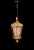 Mid-Century Venetian Mouth-Blown Glass Lantern in Gold Painted Metal Frame, 1940s For Sale - Image 4 of 18