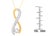 10K Two-Tone Gold 1/5 cttw Diamond Radiant Ribbon Pendant Necklace (H-I, I1-I2) For Sale - Image 4 of 4