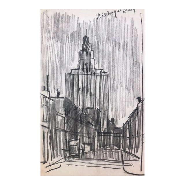 1930s Norman Kent MacDougal Alley New York Drawing For Sale