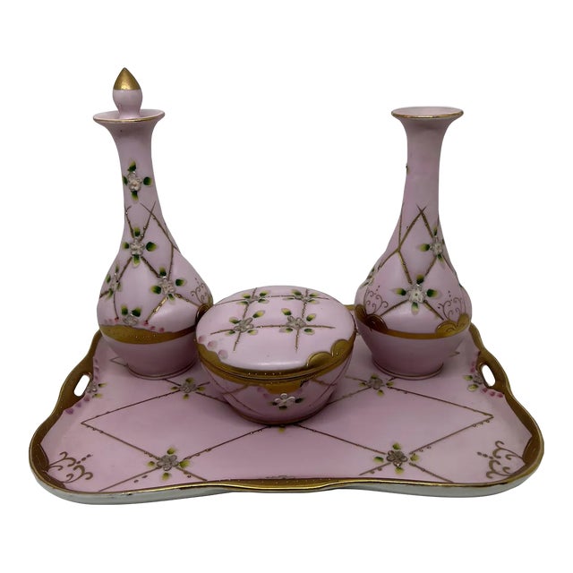 1930s Lenwile Ardalt Perfume 4 Piece Dresser Set For Sale