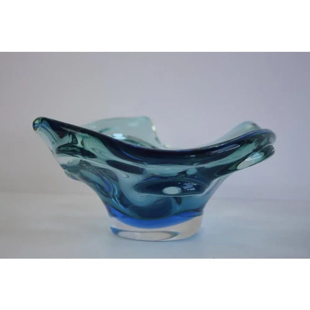 1960s Mid-Century Modern Czech Art Glass Bowl by Chribska, 1960s For Sale - Image 5 of 13