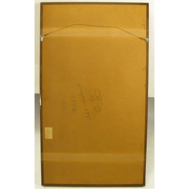 Wood Red Lion Table Modern Mahogany Framed Mirror For Sale - Image 7 of 8