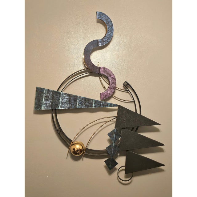 Curtis Jeŕe Post Modern Metal Wall Sculpture For Sale In Richmond - Image 6 of 6