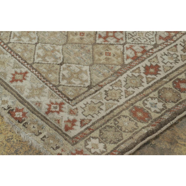 1920s Antique Persian Kurdish Runner in Beige With Geometric Patterns - Rug & Kilim For Sale - Image 5 of 7
