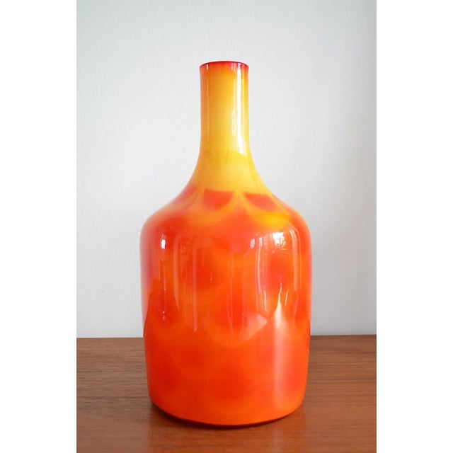 Glass Vase attributed to Carl-Olof Borggarp for Glasbruk Elme, Sweden For Sale - Image 3 of 8