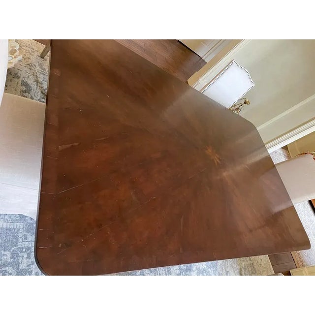Early 20th Century European Antique Wood Dining Table With Inlaid Star For Sale - Image 5 of 12