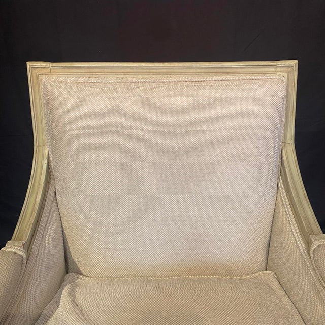 Mid 19th Century 19th Century French Louis XVI Painted Bergère Chairs -a Pair For Sale - Image 5 of 10