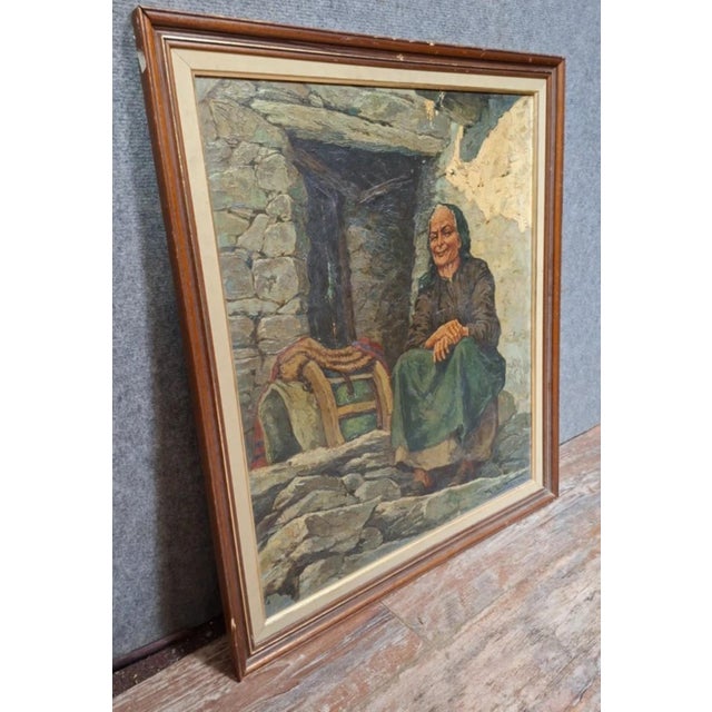 After Giulio Vittini, A Woman, 1890s-1910s, Oil on Canvas For Sale - Image 8 of 12
