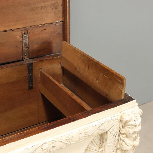 Neorenaissance Style Carved and Painted Chest For Sale - Image 6 of 15