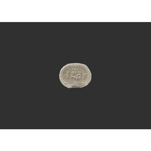 Ancient Neoclassical Cameo Intaglio in biscuit. Italy, 19th Century. Good condition.