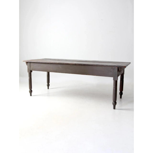 Antique Primitive Wood Farm Table For Sale - Image 11 of 18