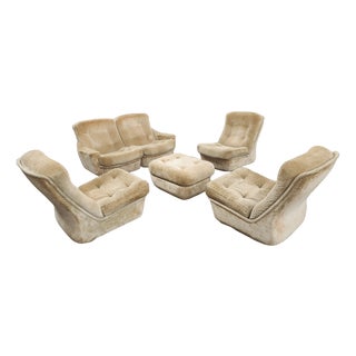 Salon Set by Michel Cadestin for Airborne, 1970s, Set of 6 For Sale