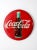 Mid-Century Modern Vintage Coca-Cola Metal Button Sign For Sale - Image 3 of 9