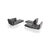 Gray Roro Corner Couch in Leather Grey from Brühl, Set of 2 For Sale - Image 8 of 13