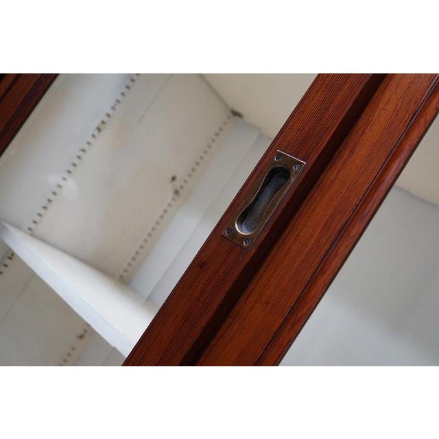 Large Antique Belgian Pitch Pine Apothecary Shop Cabinet, 1900s For Sale - Image 3 of 18