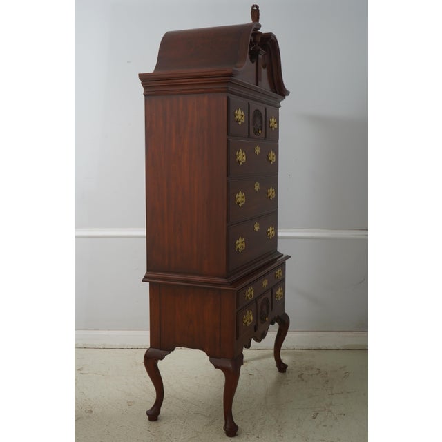 Age: C.1986 Details: Finish no.24 Shell Carved Drawers High Quality Construction 3 Piece Construction Pediment Top w....