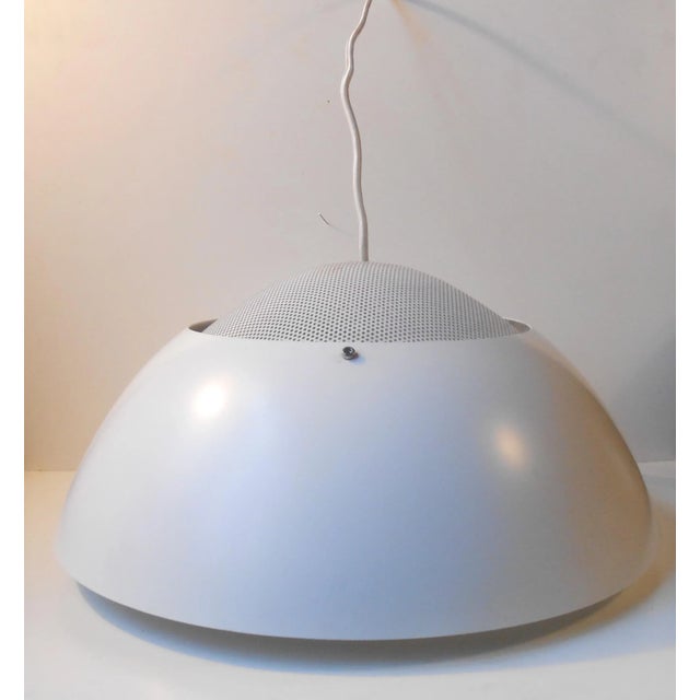 White Danish White Safari Pendant Lamp by Christian Hvidt, Peter Hvidt, & Orla Molgaard for Nordisk Solar Kampagni, 1970s For Sale - Image 8 of 8