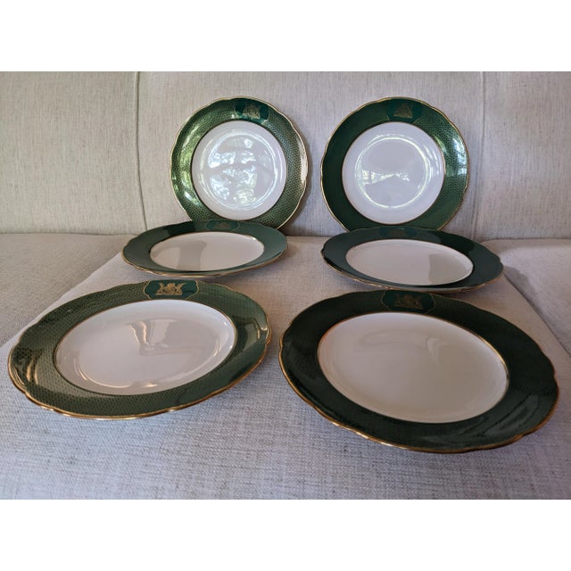 1940s Spode Plates and Compote With South Africa Old Coat of Arms 7