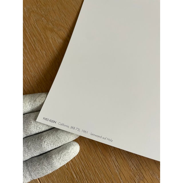 Yves Klein Californi (Ikb 73), 1961, Copyright the Estate of Yves Klein/Vg Bildkunst, Bonn 2019 , Printed in Germany For Sale - Image 4 of 5