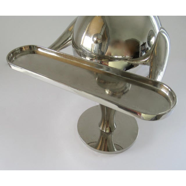 Huge Pottery Barn Santa Baby Silver Art Deco Style Vintage Christmas