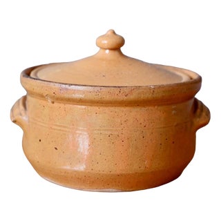 Round Covered Tureen in Glazed Earthenware, 1930s For Sale
