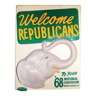 1968 Vintage Republican National Convention Sign For Sale